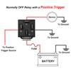 Weasch JD1912 Car Relay Harness, 12V 40A, 4 Pin SPST,