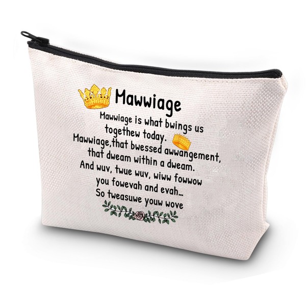 JYTAPP Princess Movie Bride 1987 Gifts Mawwiage Makeup Bag Movie