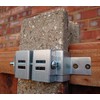 Postfix® 4" x 4" SLOTTED CONCRETE FENCE POST Brackets COMPLETE