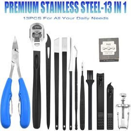 Handaloy Professional Pedicure Manicure Set, Stainless Steel Pedicure Foot Care Nail Clippers Set, 13 in 1 Toenail Pliers Set, Sharp Nail Clippers for Thick Ingrown Toenails