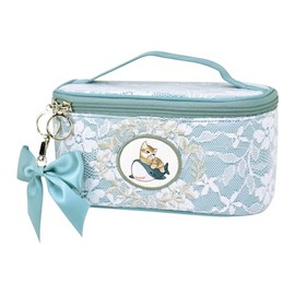 MOFUSAND0020 MFS-353 Pouch, Cosmetic Pouch, Cosmetic Box, Vanity Pouch, Small Item, Women's, Work, School, Travel, Adults, Students, Cute, Character Goods, Blue (MFS-353), Blue (MFS-353)