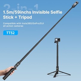 ULANZI TT52 Extendable Selfie Stick 150CM,Trípode Invisible Trípode