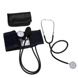 Aneroid Sphygmomanometer Cuff Kit Upper Arm Blood Pressure Stethoscope With Zipper Bag for Adult BBZY