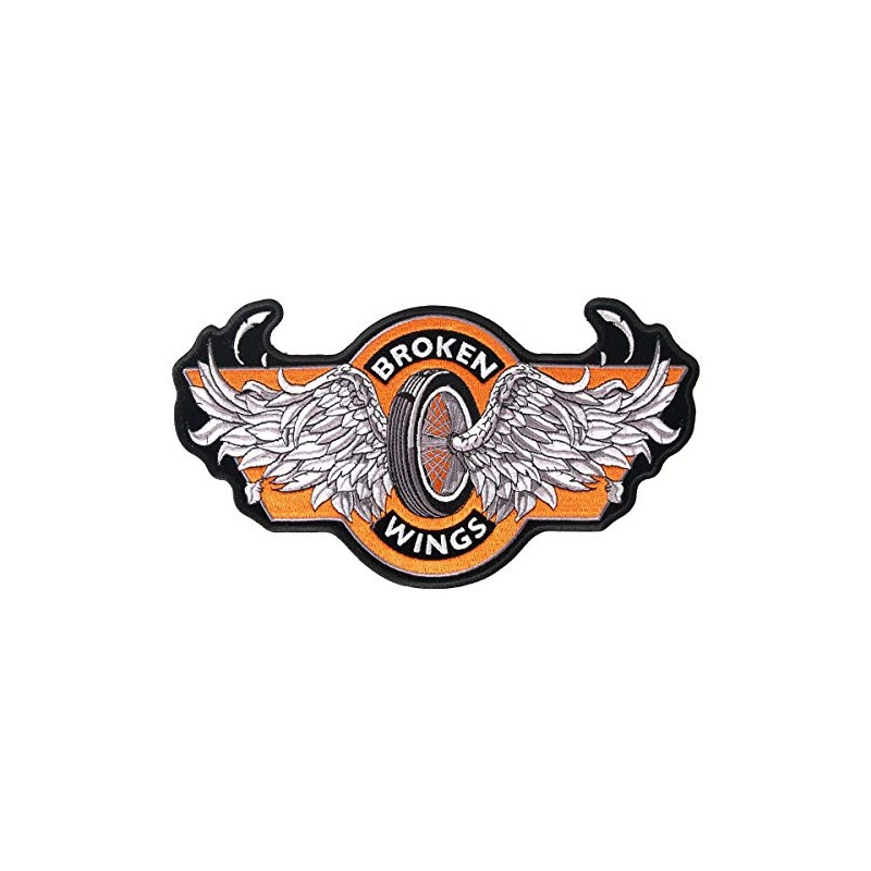 Hot Leathers Broken Wings Patch (Multicolor, 4" Width x 2"