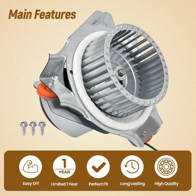 Fuabator HC21ZE123A, J238-150-15215 Draft Inducer Motor Kit Compatible with Jakel,