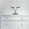 Newsmy 4 Pcs Flower Drop Ring Drawer Cupboard Knobs, Solid