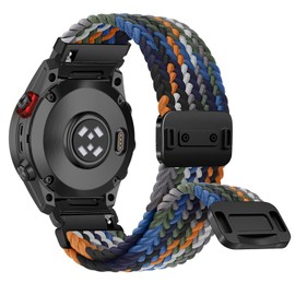 RanBluu QuickFit 22 mm Strap for Garmin Tactix 8 47mm/Descent G2/fēnix 8 47mm/fēnix E/Fenix 7, Magnetic Clasp Replacement Band, Elastic Braided Nylon Sport Bracelet for Garmin Epix 2, Color #3