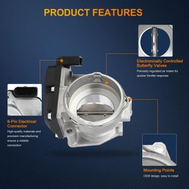 ASAPE Electronic Throttle Body Fits for 2005 2006 for Volkswagen for Jetta TDI Sedan 4-Door 1.9l, 2006 for Volkswagen for Jetta TDI Wagon 4-Door 1.9l, Replaces03G128063A