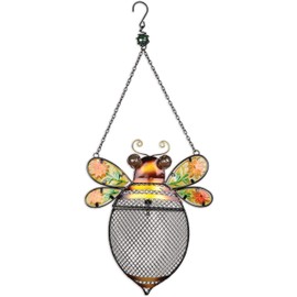 Sunset Vista Designs for The Birds Stained Glass Wire Mesh Birdfeeder, Animal Shaped, Bee