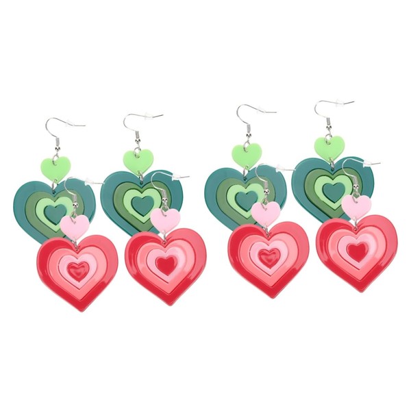 SAFIGLE Sets Fashionable Heart Earrings for Women Teardrop Girls Earrings