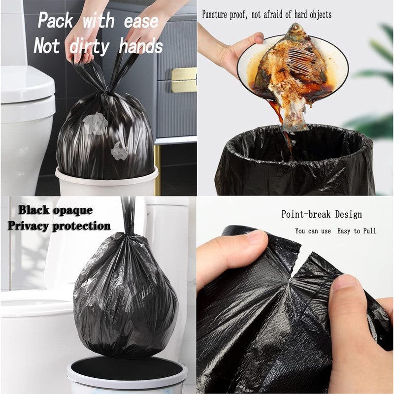 Small Black Trash Bags,Thicken Value 4 Gallon Trash Bag with