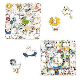 100 Sheets Cute Duck Stickers, Paper Cut Thin Stickers, Luggage Stickers, Decorative Stickers, Waterproof Fashion Stickers, Kids Stickers, Item Decoration for Boys and Girls