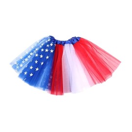 4th of July Tutu Tulle Skirt for Girls Baby, Red White Blue Tutu Skirt Kids Independence Day Patriotic Costume