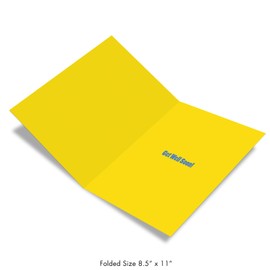 NobleWorks - Jumbo Get Well Card Funny (8.5 x 11 Inch) - Group Humor Greeting Card, Feel Better Soon - Big Get Well Wishes J2721GWG