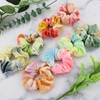 12 Stück Tie-dye Batik Haargummis Scrunchies aus Samt für Frauen
