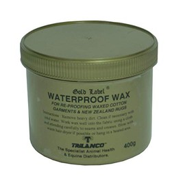 Waterproof Wax, Gold Label. Re-proofing For All Waxed Cotton Garments, 400 GM