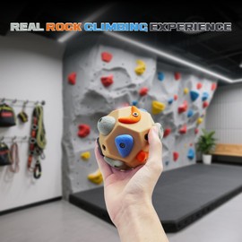 Kenmohuo Handcrafted Boulder Block - Build Strength and Precision, 3D Rock Climbing Training Ball for Take It Out Anytime, Finger Strength Training Bouldering Gifts for Rock Climbers