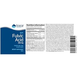 Trace Minerals Trace Minerals Fulvic Acid | Liquid Ionic Fulvic Acid | 250 mg | Intestine, Digestion, Skin, Brain | Mineral Complex 72+ Minerals and Trace Elements, pH Balance, Muscle Endurance, Hydration