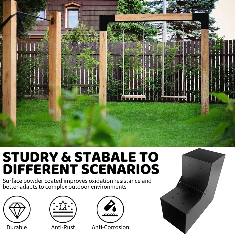 DEVALLEY 2-Way Pergola Brackets Kit, DIY L-Shaped Woodwork Brackets for