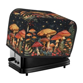 Toaster Cover 2 Slice Mushroom Forest Vintage Kitchen Small Appliance Covers with Pockets Dust and Fingerprint Protection