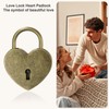 PATIKIL 2.4 Inch Love Locks Heart Padlock with Key Set,