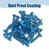 ANCHOREASE 3/16″×1-1/4″ (200Pcs) Flat Head Concrete Screw Anchor, Blue Screw,