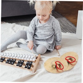 FAVOMOTO 1par Platillos De Mano Para Niño Niña Instrumento Musical Tingsha Para Danza y Fiestas Sonido Encantador y Diseño Práctico