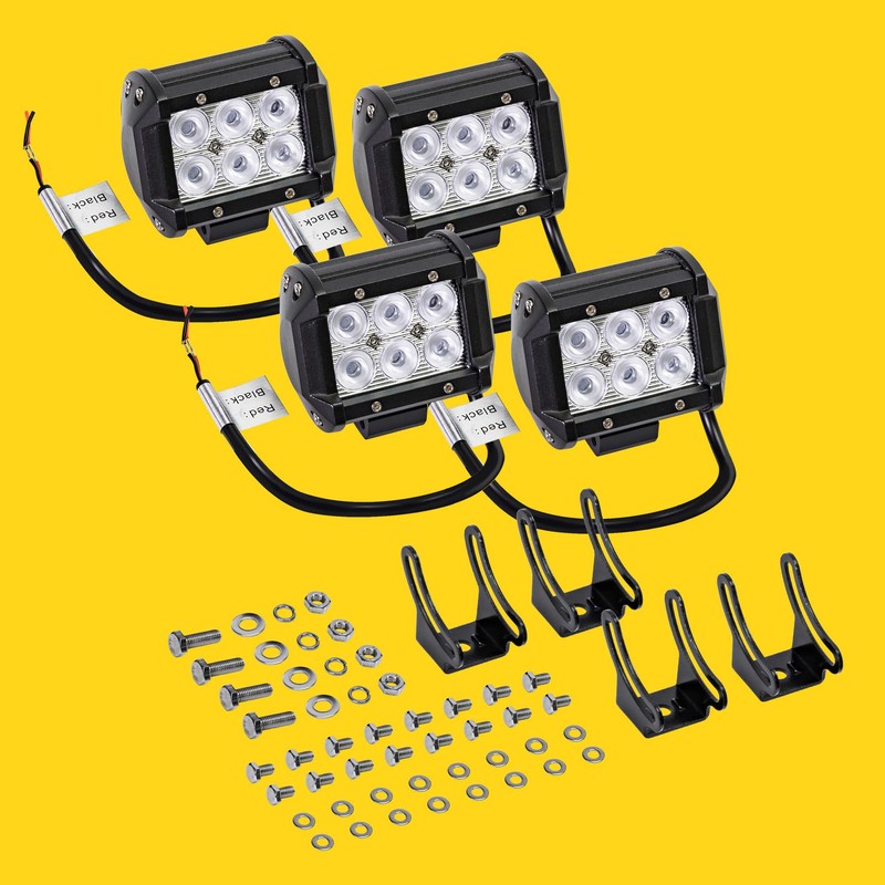 LAMPHUS 4pc CRUIZER 4" 18W LED Flood Light [60 Degree
