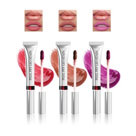 3Pcs Peel Off Lip Stain & Lip Liner Set Long Lasting,Tattoo Lipstain Peel Off Lip Gloss Nude Matte Lipstick, Waterproof,Transfer-Proof Lip Tint for All-Day Wear Women Lip Stain Color Makeup Gift-B