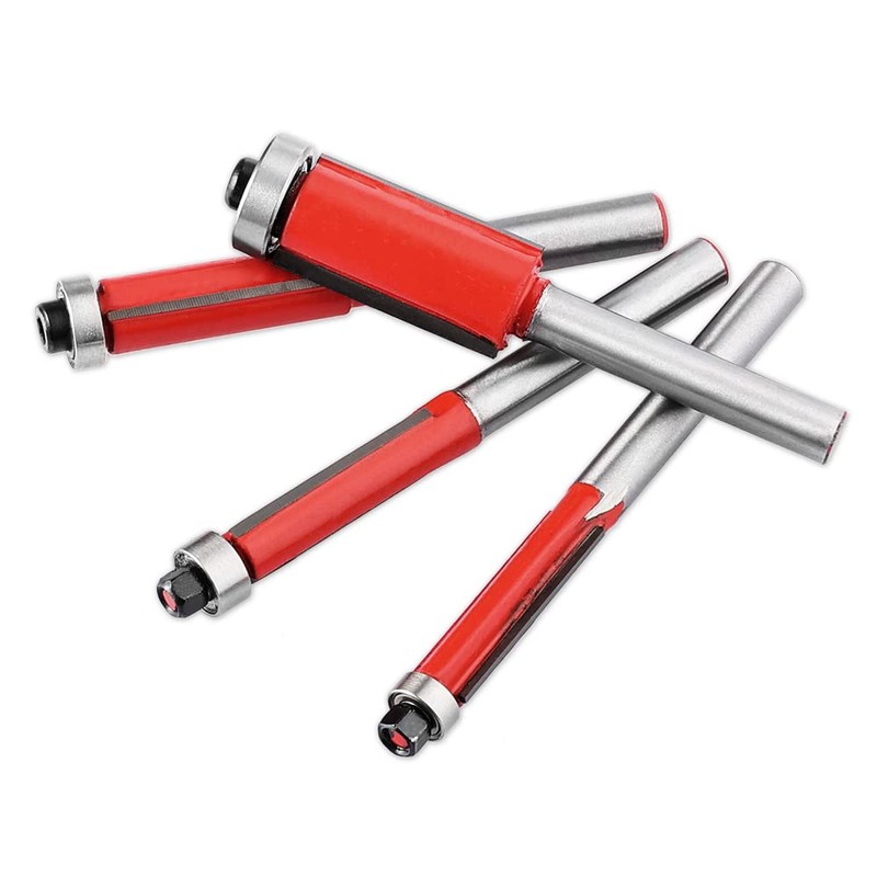Bestgle 4pcs 1/4 Inch Shank Flush Trim Router Bit Set
