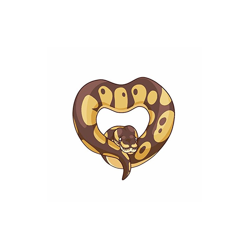 Ball Python Heart Snake Decal -Indoor and Outdoor use! (Standard)