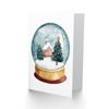 Wee Blue Coo Winter Cabin Trees Snow Globe Festive Fun