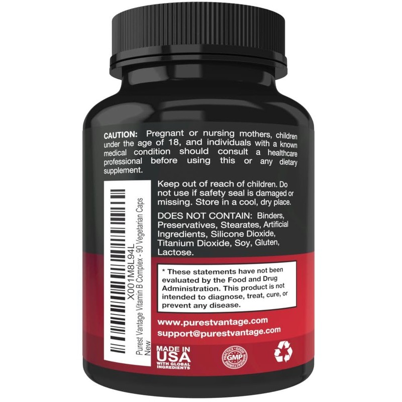 Purest vantage Vitamin B Complex Vitamins B12, B1, B2, B3,