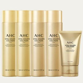 ahc (현대Hmall)AHC 바이탈 골든콜라겐 토너 2개+로션 2개+크림 (Hyundai Hmall) AHC Vital Golden Collagen Toner 2 pcs + Lotion 2 pcs + Cream