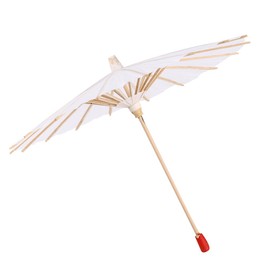 Akozon Oil Paper Umbrella White Small Paper Umbrella for Hand Painting Photography Props Role Playing Wedding Decorations(30cm)
