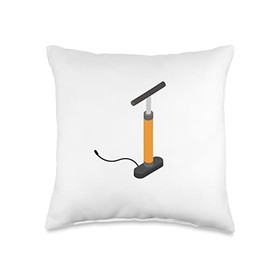 Bike Tire Pump Throw Pillow
