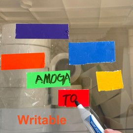 AMOGATO 6 Pack Colored Duct Tape, Total 180 Yards- 1 Inch x 30 Yards per Rolls,Multi-Color Duct Tapes, Rainbow Colored Duct Tape Great for DIY Art Home School Office Assorted Colors