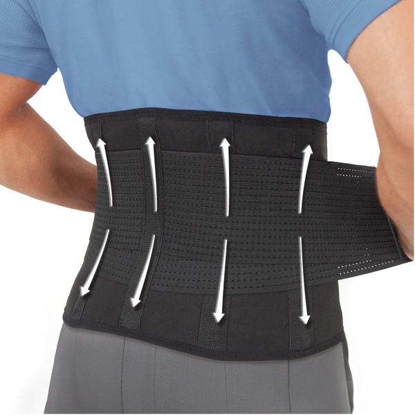 Clever Yellow Premium Back Support Belt, Back Brace, Medical-Grade Lumbar