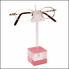 CNS Frame Displays Optical Display - d3.PNK - Single Cubic Eyewear Display in Pink