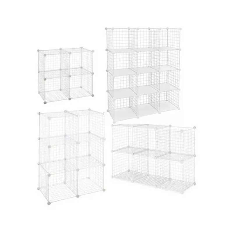 1 Cubo Organizador Bco/ngo Alambre Acero+conectores Versatil