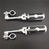 XKMT-Chrome Long Angled Adjustable Highway Peg Mounting Kit Skull Footrest