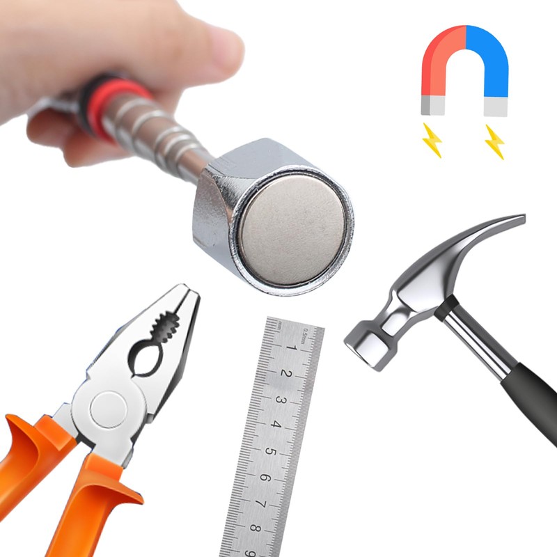 1 x telescopic magnet, strong magnet, rod magnet, extendable magnetic