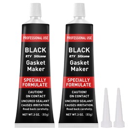 RTV Silicone Gasket Maker, High Temp Silicone Resist Oil, Anti-Freeze RTV Silicone Sealant for Engines, Gearboxes, Pumps, Superchargers (Black, 170g)