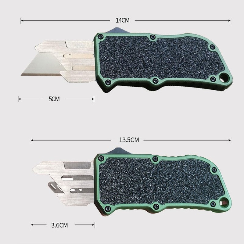 𝗖𝗮𝗿𝗲𝘀𝘀𝗼𝗹𝗼𝘃𝗲 Automatic Utility Knife, Aviation Aluminium Changeable Blade Box Cutter,