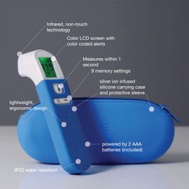 Bio-Therapeutic bt-Degree Infrared Digital Thermometer for Adults and Kids, Touchless Temperature Reading Measures in 1 Second, Color LCD Screen and Audible Fever Alert