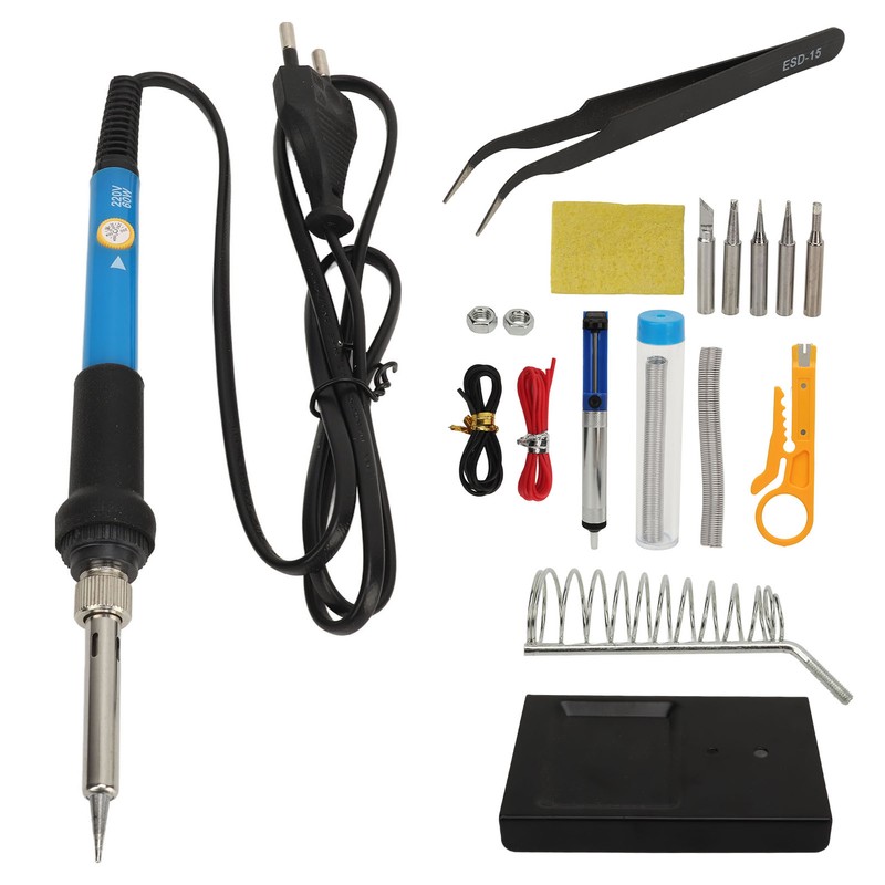 15PCS Set Soldering Iron Set Adjustable Temperature Solder Iron Kit