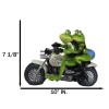 All American Biker Frogs Couple Taking Selfie On Chopper Motorcycle