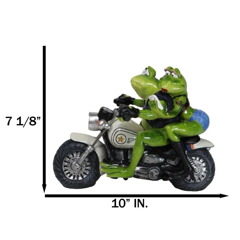 All American Biker Frogs Couple Taking Selfie On Chopper Motorcycle