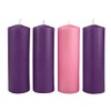 Concordia Supply Advent Pillar Candles 9" x 3", Stearin Wax