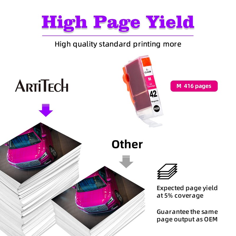 ARTITECH CLI-42 M Pixma Pro-100 Compatible Ink Cartridges Replacement for